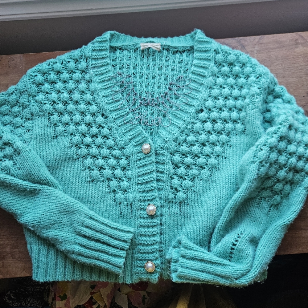 Women's Teal Knit Sweater